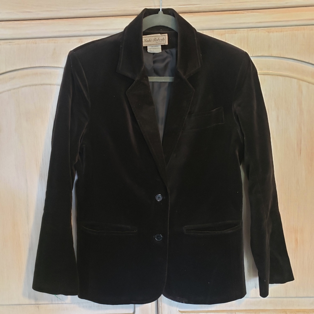 Kaki Roberts black blazer sz 8